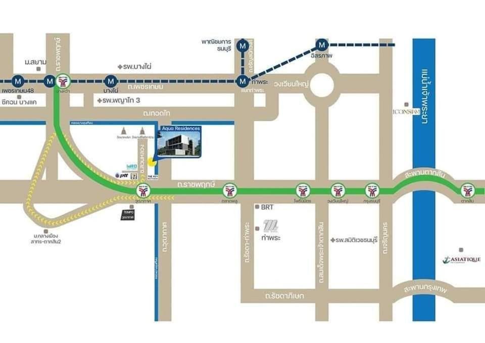 Aqua Residences อควา เรสซิเดนซ์ ห้องพักใหม่ให้เช่า ติดรถไฟฟ้าสถานีวุฒากาศ Bangkok Eksteriør bilde